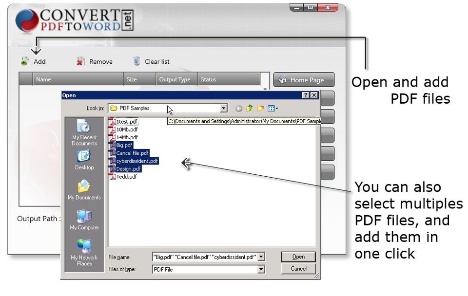 Convert PDF to Word Desktop Software screenshot 3