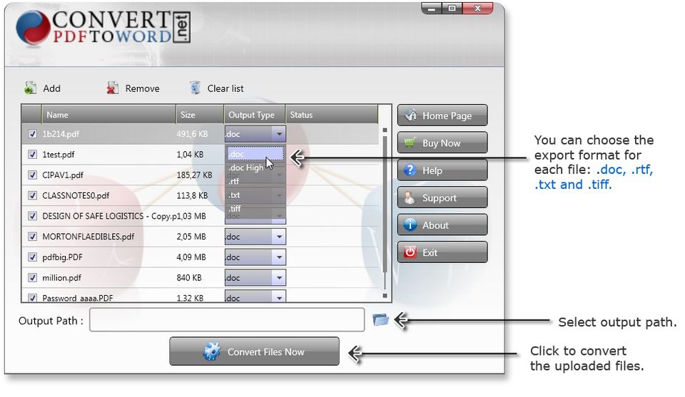 Convert PDF to Word Desktop Software screenshot 4