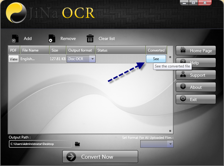 JiNa OCR Converter Screenshot 1