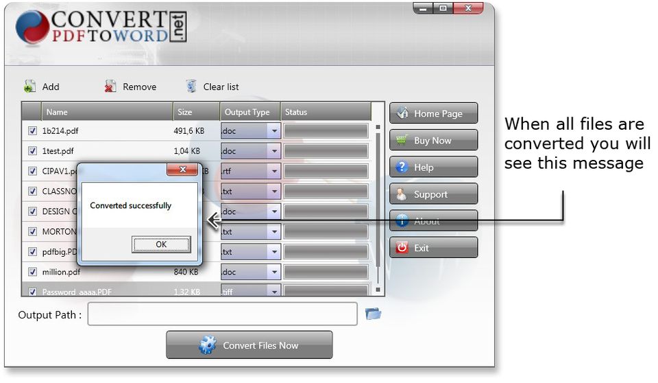 Convert PDF to Word Desktop Software screenshot 5